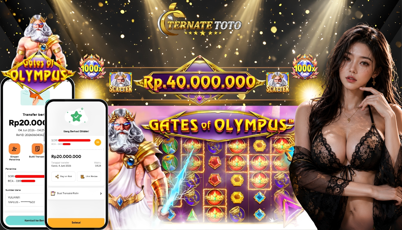 TERNATETOTO - JACKPOT GATES OF OLYMPUS Rp.40,000,000,-
